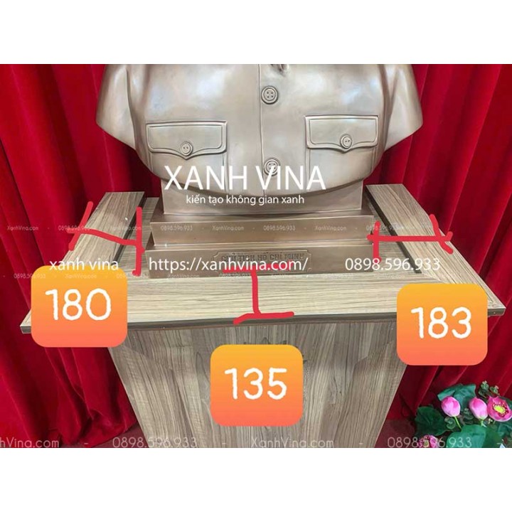 Hoa sen giả trang trí bục phát biểu KT 80x50cm
